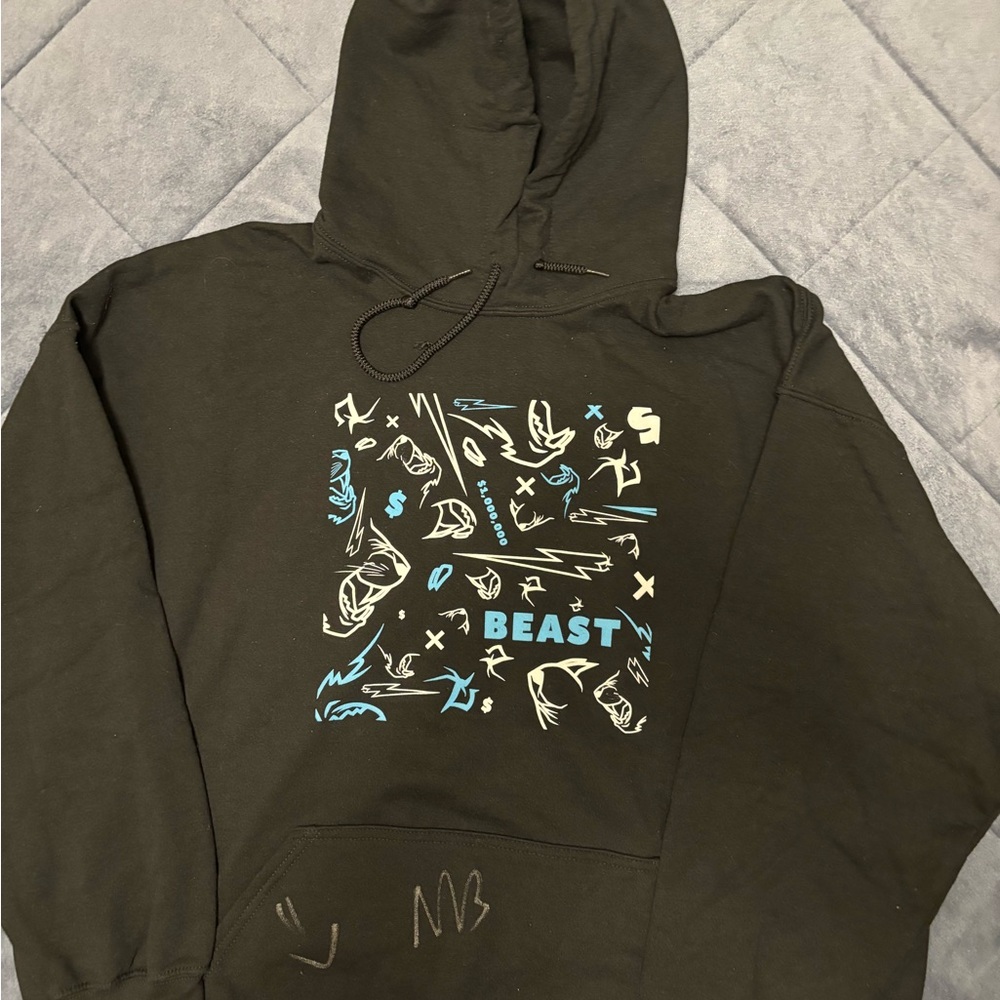 Black Graphic Hoodie for Men